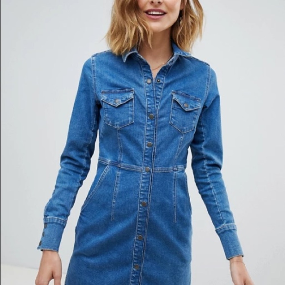 Free People Dynamite Denim Dress XS